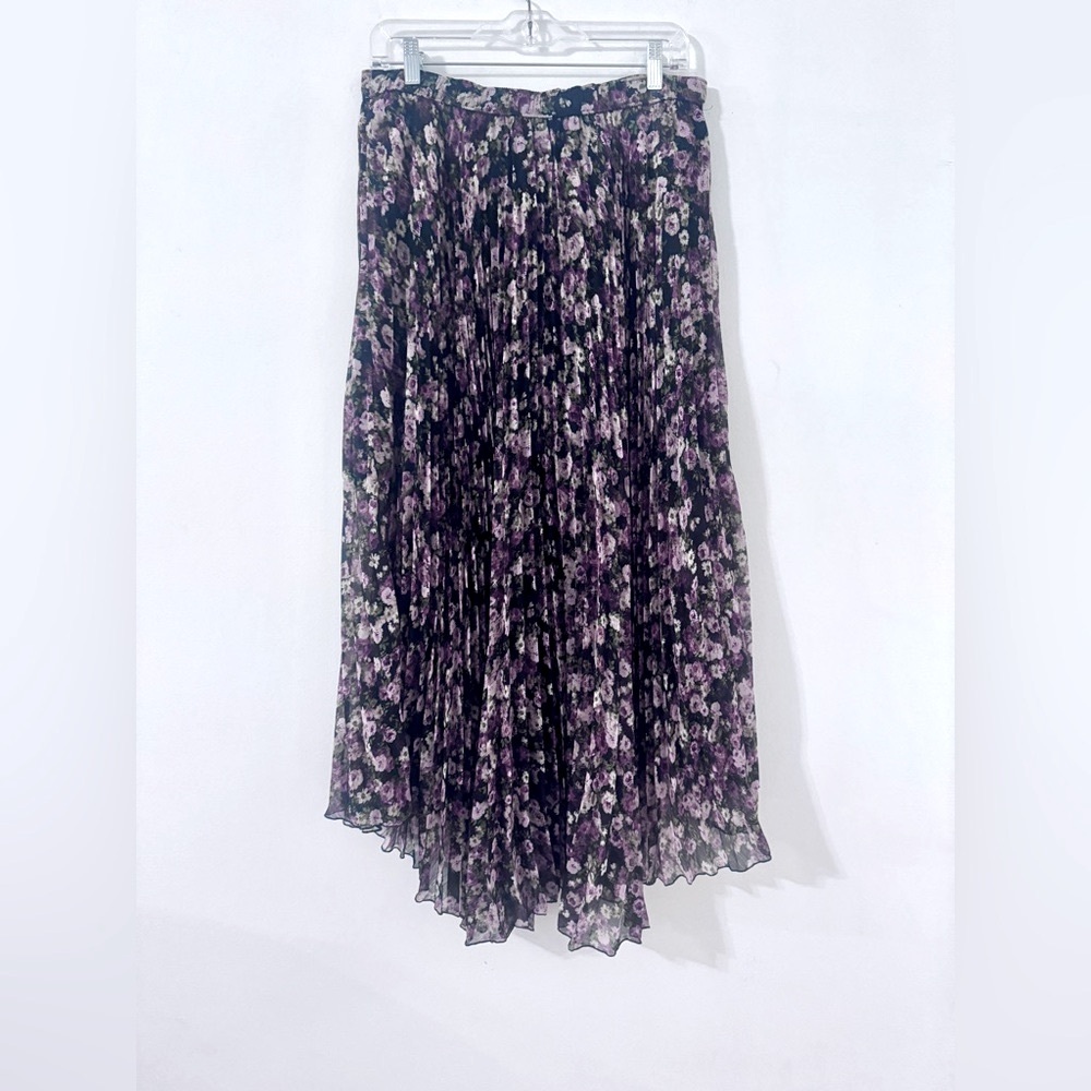 Abercrombie & Fitch Asymmetrical Skirt - Black and Mauve Floral